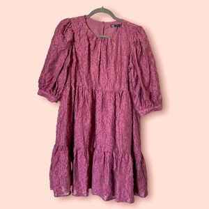 Magenta babydoll dress